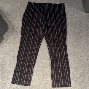 a new day Black and White Dress Pants with Plaid Pattern